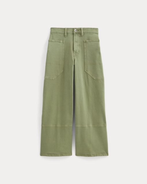 Alternative view of The Way-High® Gardener Cropped Jean | Oil Green