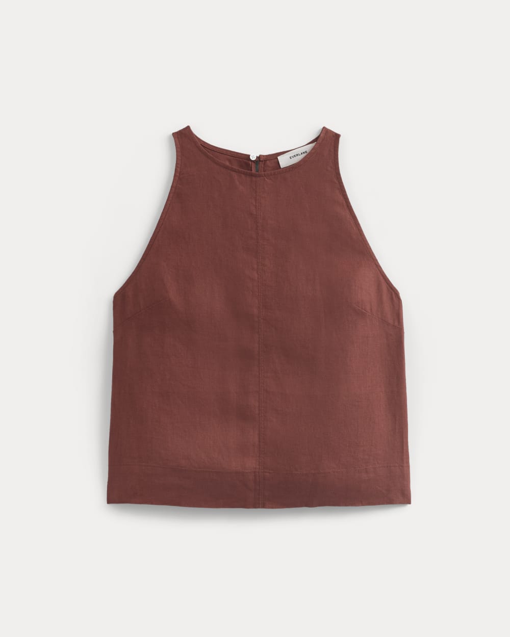 The Linen High-Neck Tank | Henna Red - Image 2