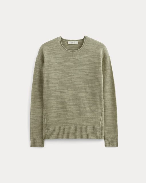 Alternative view of The Slouch Sweater in Cotton Linen | Eucalyptus