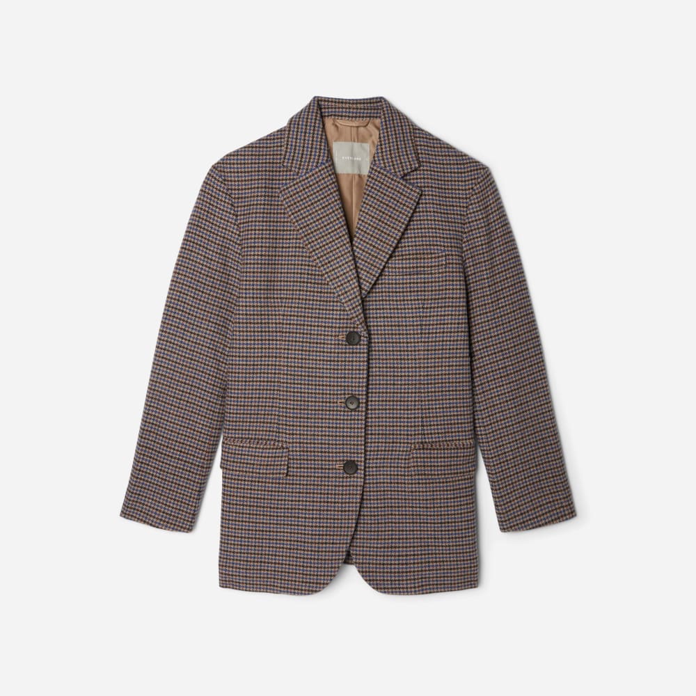 The ReWool® '80s Blazer | Blue / Brown Houndstooth - Image 2