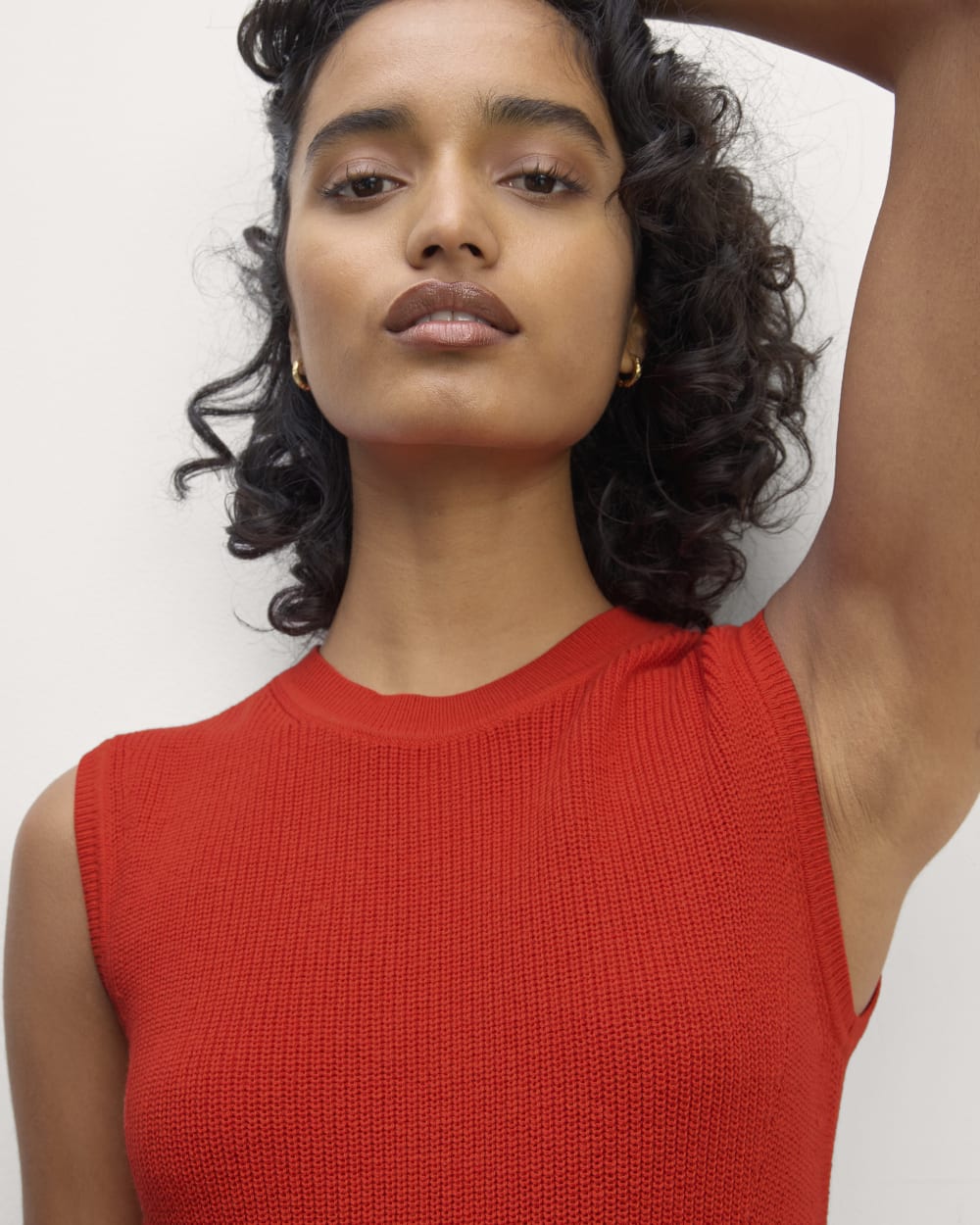 The Midi Dress in Everyday Cotton | Poppy Red - Image 3