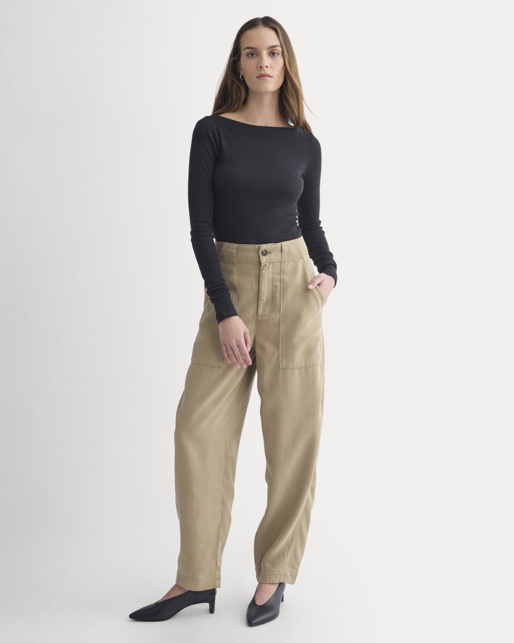 Patch Pocket Ballon Pant in Buttersoft | Chinchilla