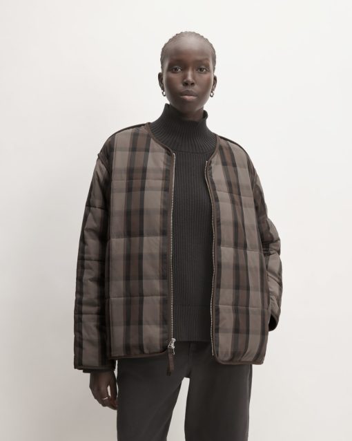 The Quilted Cotton Liner | Abalone / Black / Earth Brown