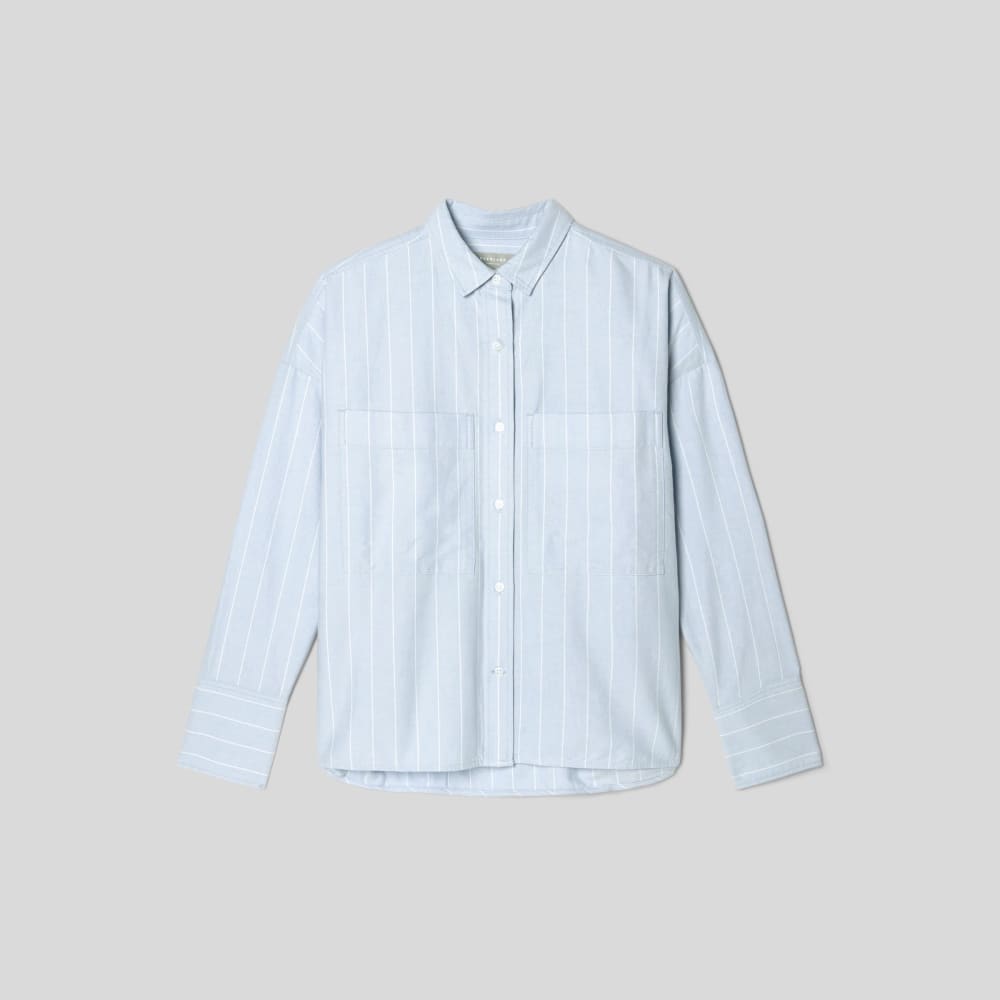 The Boxy Oxford | Periwinkle / White - Image 2