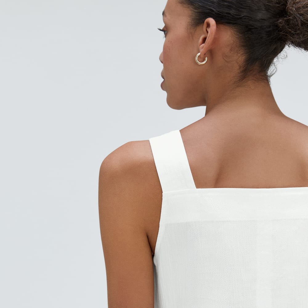 The Seersucker Midi Dress | White - Image 4