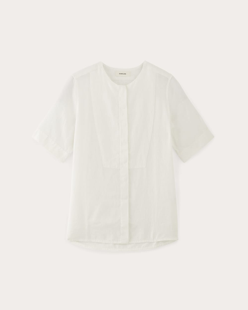The Bib Shirt in Linen | White - Image 2