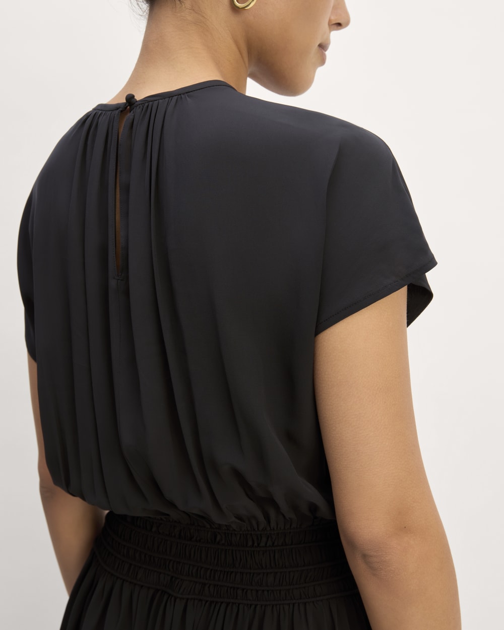 The Gathered Midi Dress | Black - Image 5