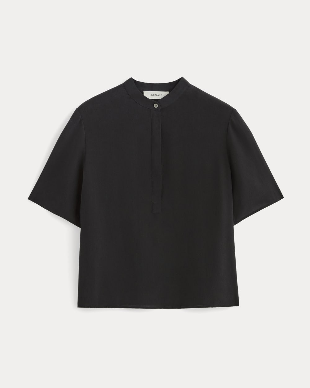 The Popover Top in Washable Silk | Black - Image 2