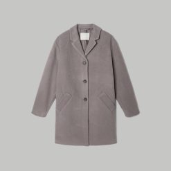 Alternative view of The Italian ReWool® Cocoon Coat | Taupe Grey