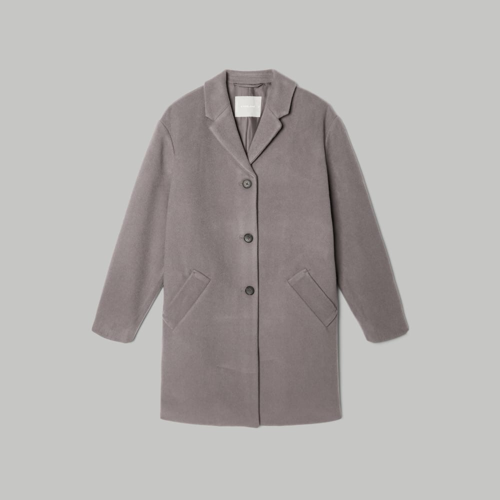 The Italian ReWool® Cocoon Coat | Taupe Grey - Image 2
