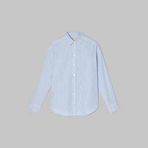Alternative view of The Must-Have Shirt in Silky Cotton | Lapis Blue / White