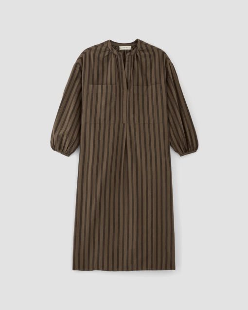 Alternative view of The Gauze Caftan Dress | Cocoa / Black