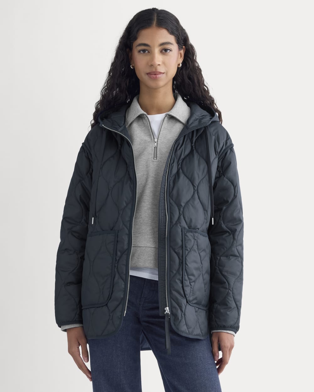 ReNew Quilted Hooded Liner | Navy