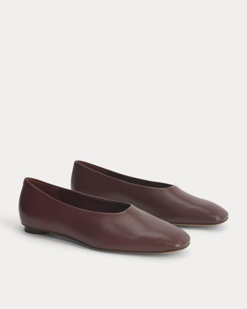 Alternative view of Gallery Square-Toe Flat | Burgundy
