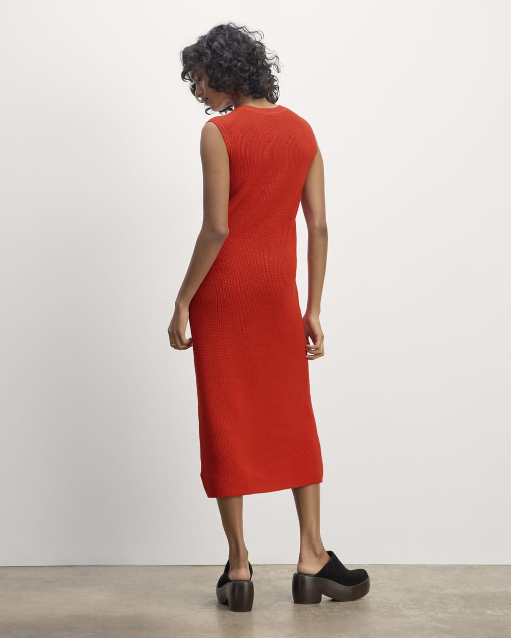 The Midi Dress in Everyday Cotton | Poppy Red - Image 6
