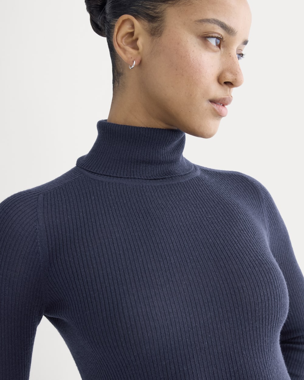 The Turtleneck in Ultrasoft Merino | Rich Navy - Image 8