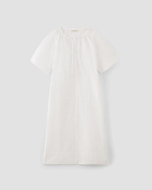 Alternative view of The Supima® Puff-Sleeve Dress | White