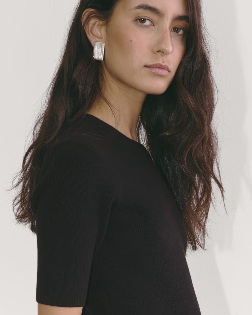 The Ribbed Sweater Dress | Black - Image 3