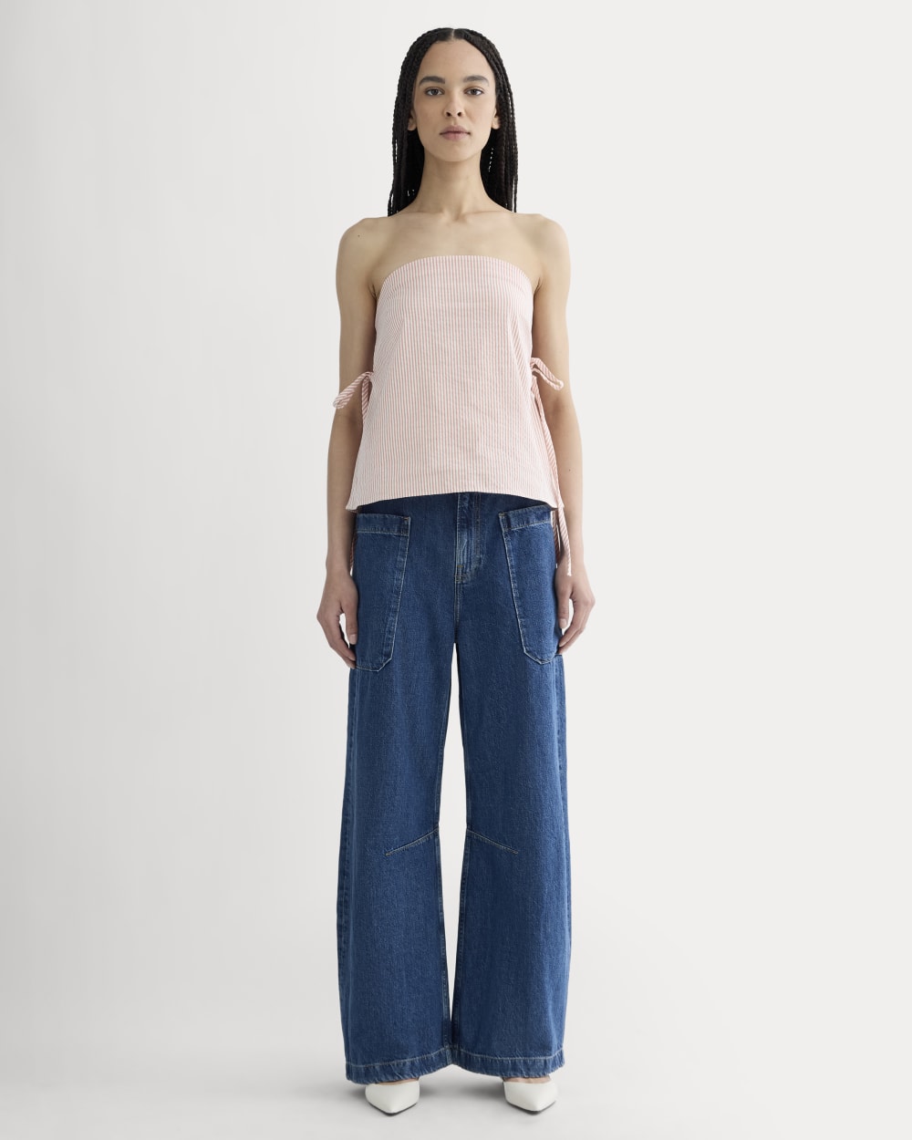 The Seersucker Tube Top | Soft Orange - Image 3