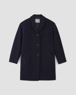 Alternative view of The Italian ReWool® Cocoon Coat | Navy