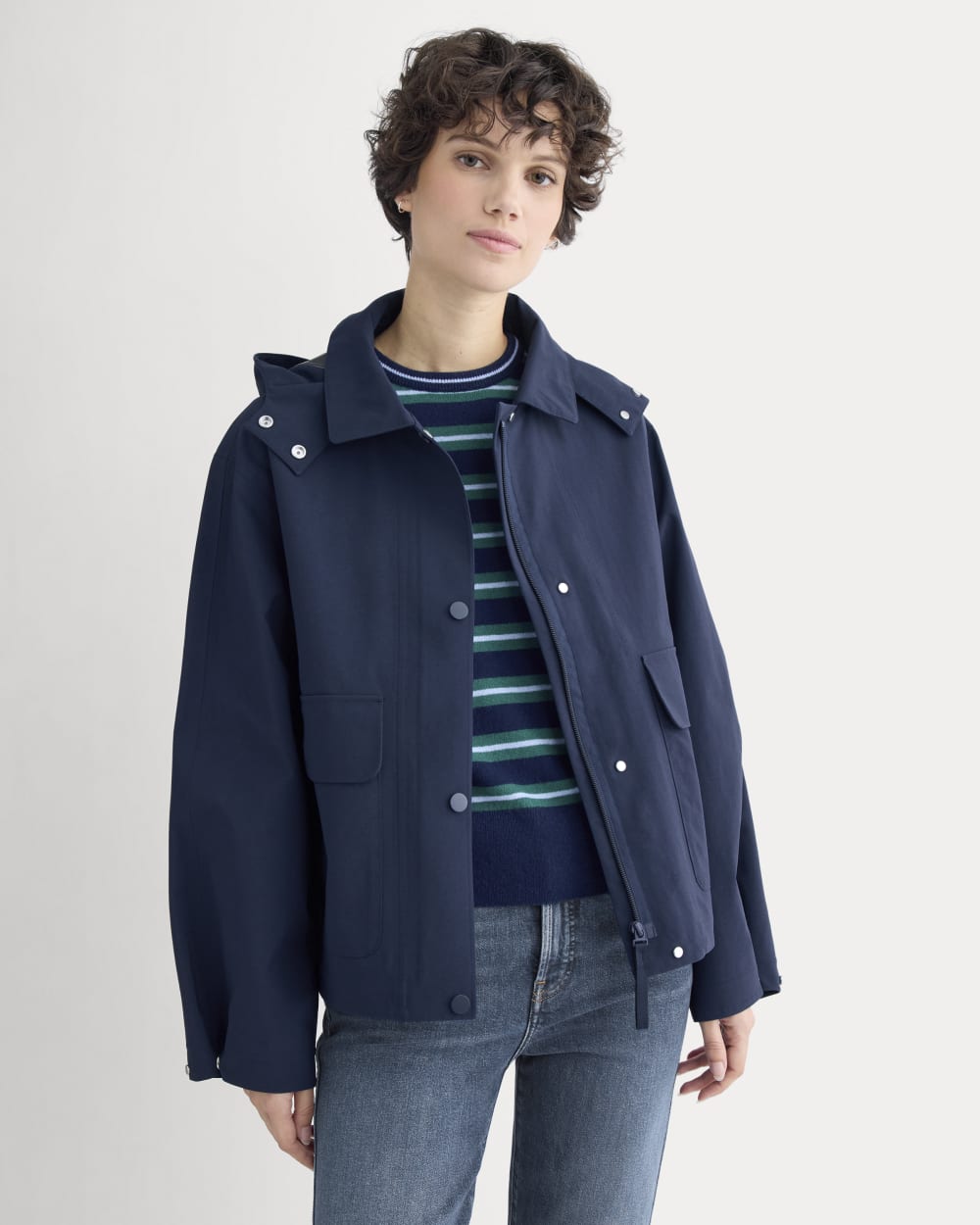 Re:Cycled Nylon Barrel Jacket | Deep Navy - Image 4