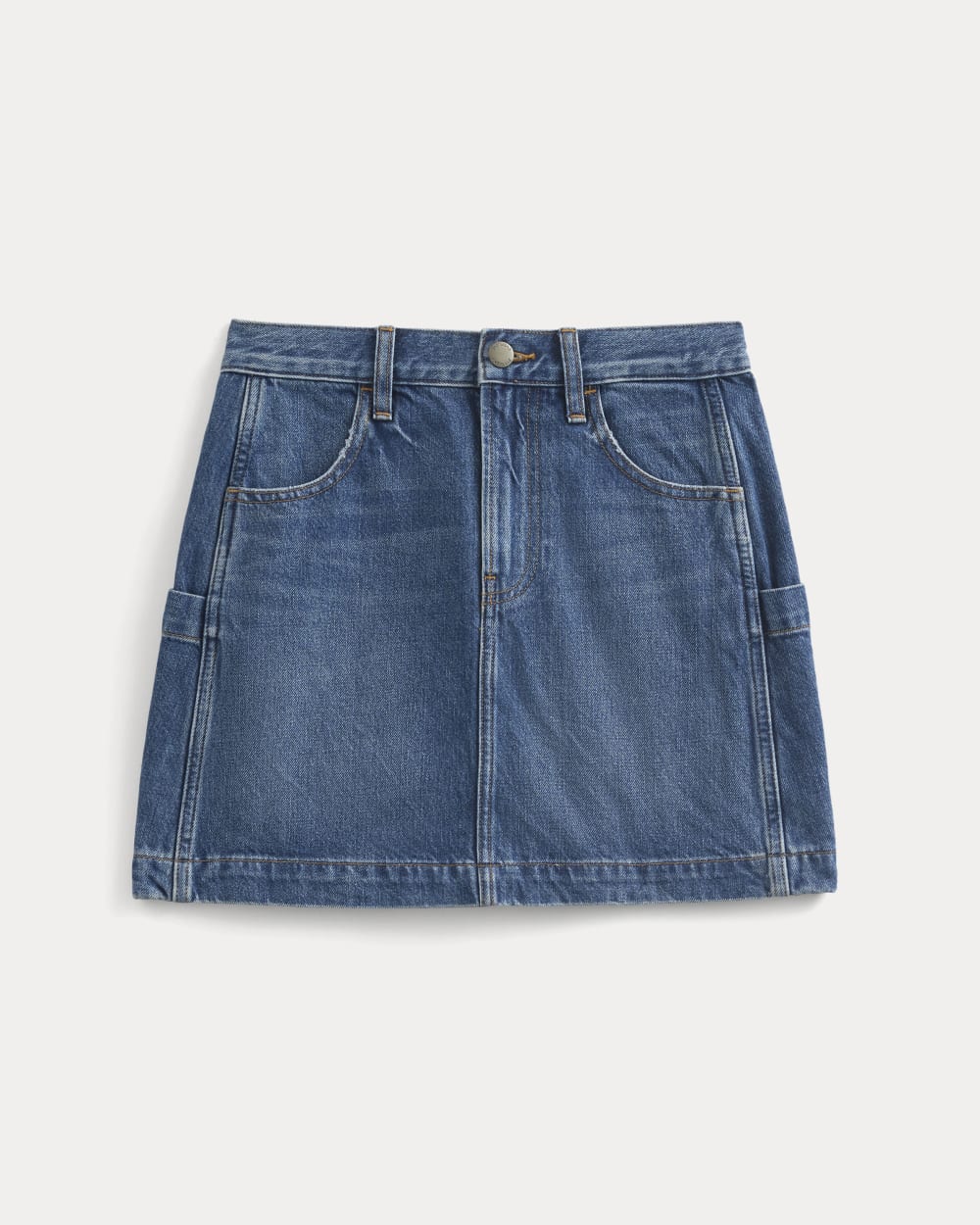 Denim Utility Mini Skirt | Dark Indigo - Image 2