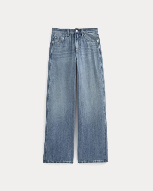 Alternative view of Paneled Wide-Leg Jean | Tungsten Scratch