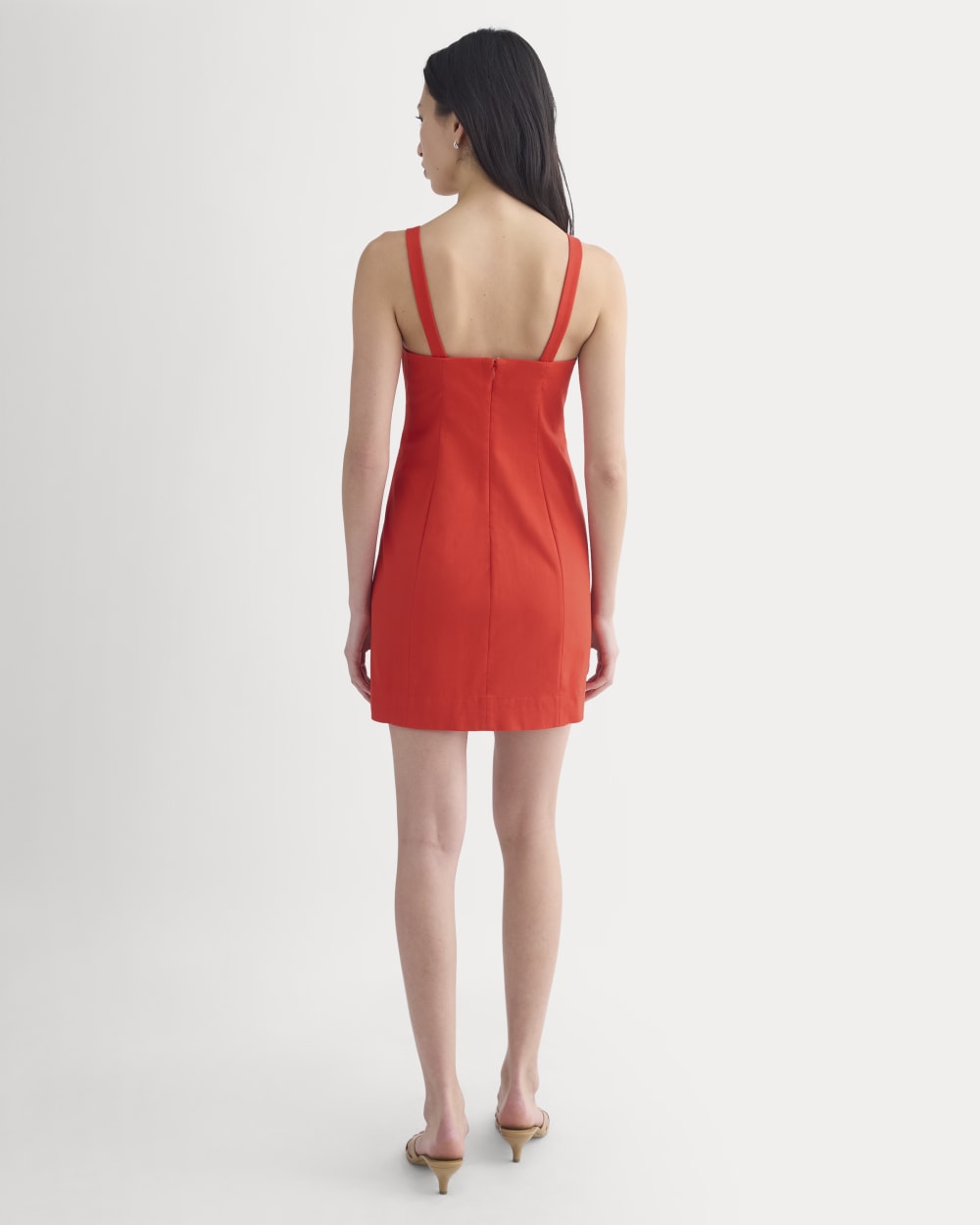 Seamed Mini Dress | Fiery Red - Image 4