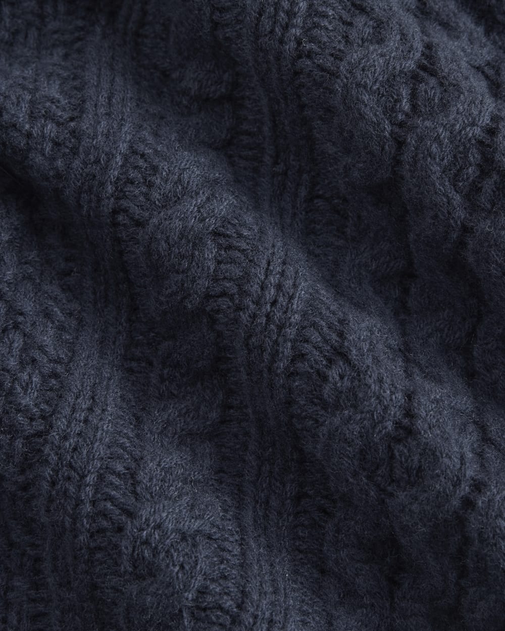 Cable Sweater in Luxe Merino | Navy - Image 10