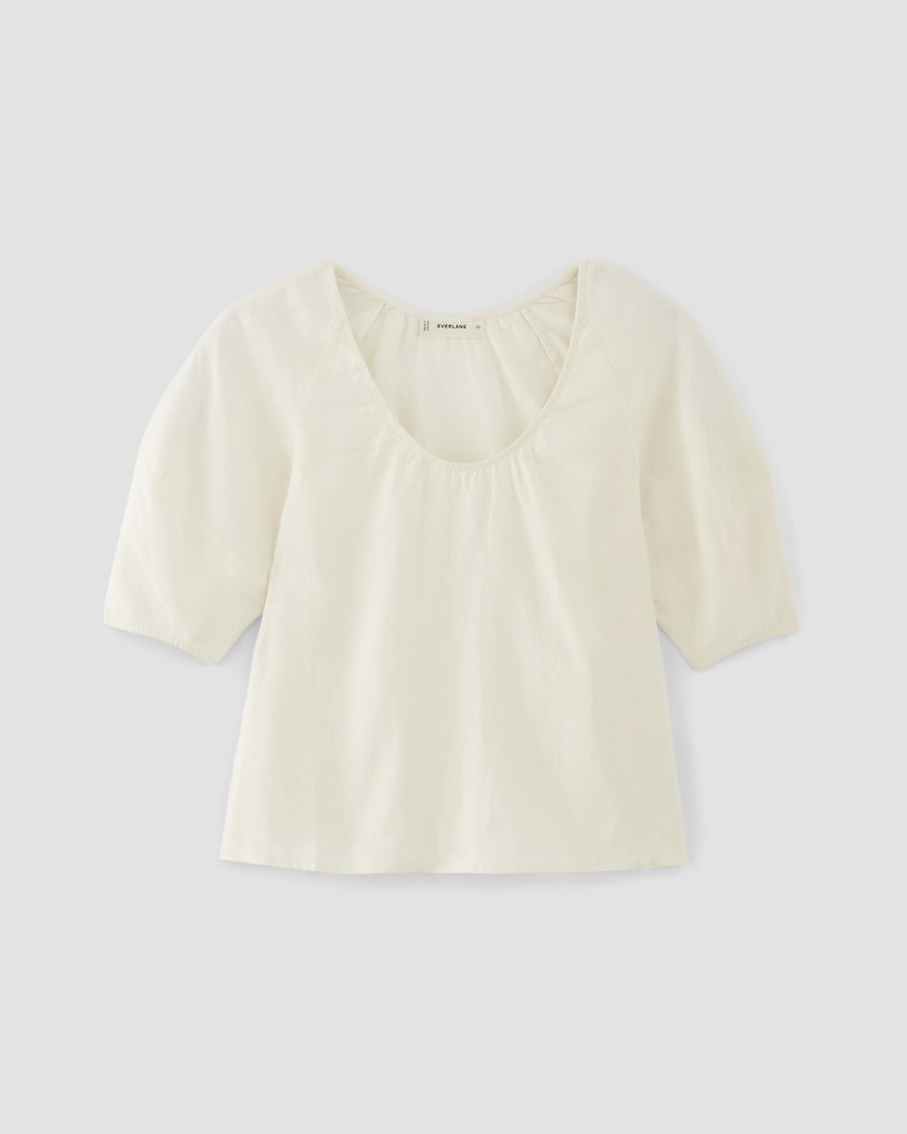 The Scoop Top in Linen | Bone - Image 2