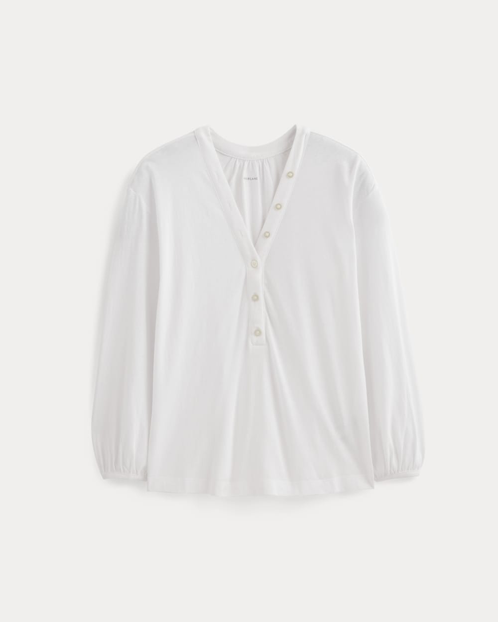 The Air V-Neck Henley | White - Image 2