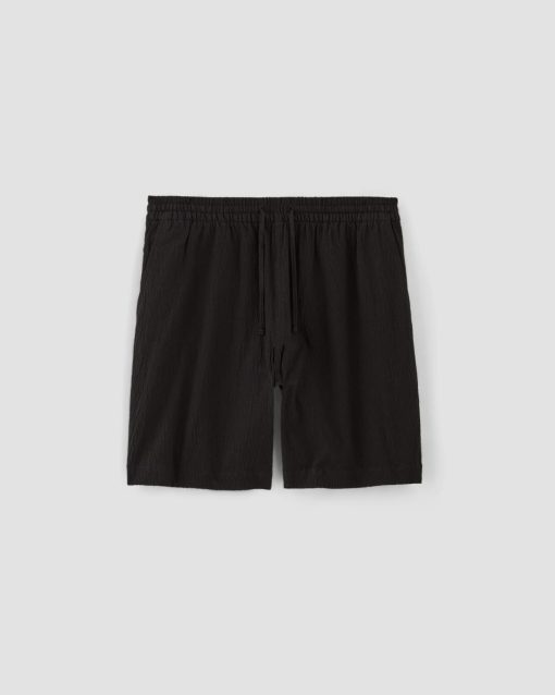 Alternative view of The Seersucker Short | Black