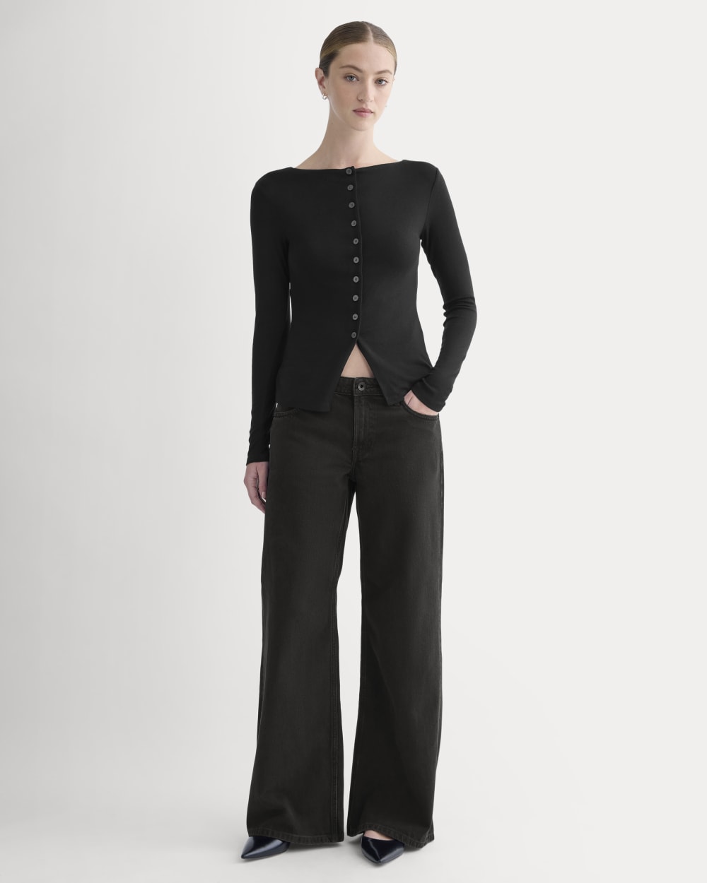 Button-Up Top in Butterluxe | Black - Image 3