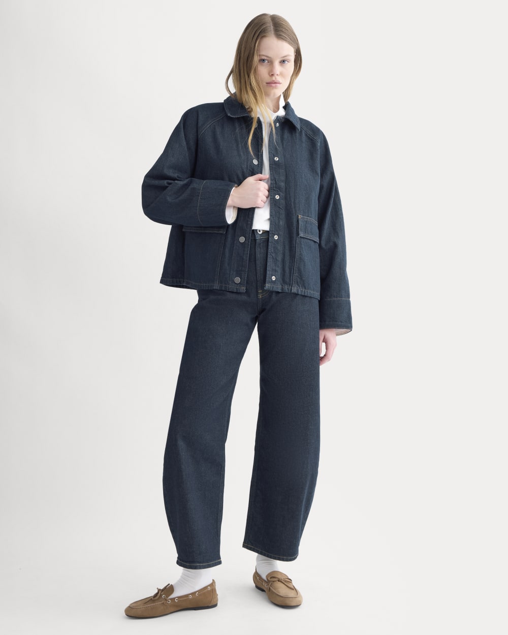 Cropped Denim Jacket | Garment-Dyed Indigo - Image 6