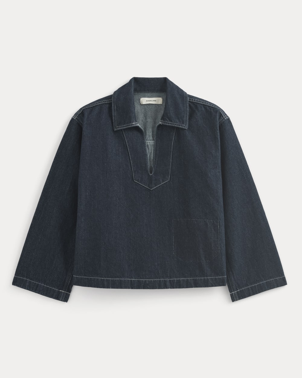 The Cropped Denim Tunic | Tungsten Rinse - Image 2