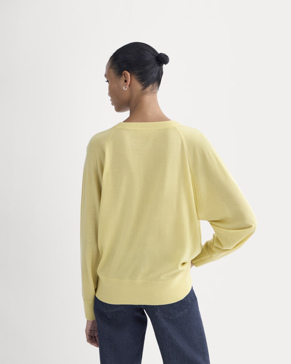 Raglan Sweater in Ultrasoft Merino | Double Cream - Image 5