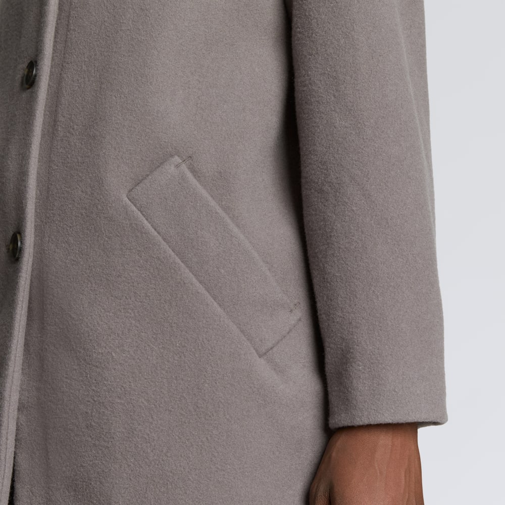 The Italian ReWool® Cocoon Coat | Taupe Grey - Image 5