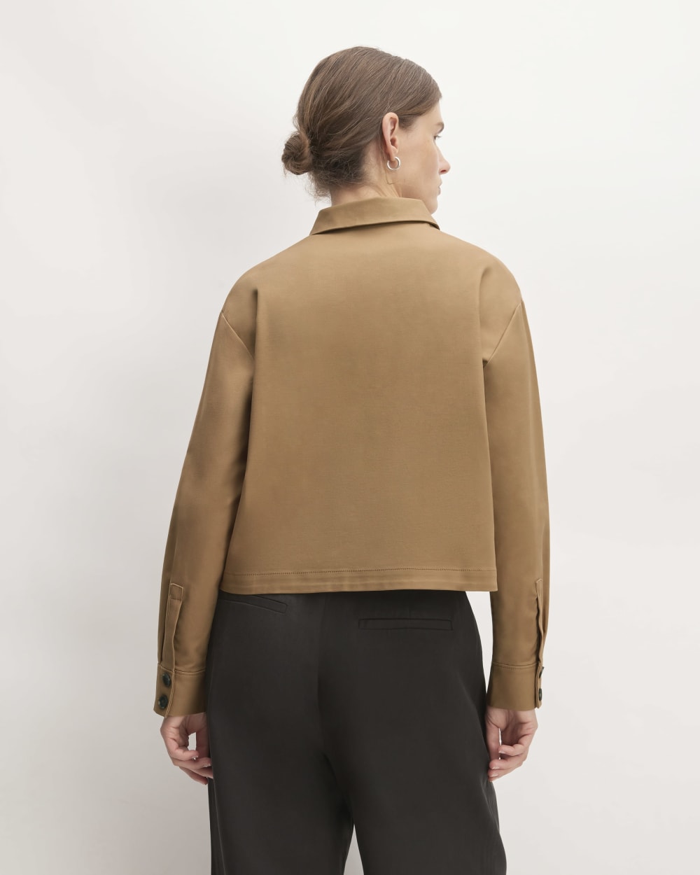 The Structured Cotton Cropped Shirt | Toasted Coconut - Image 6