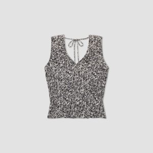 Alternative view of The Satin V-Neck Top | Splatter