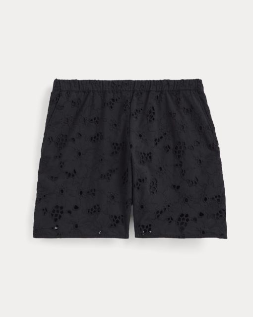 Alternative view of The Eyelet Pull-On Short | Black