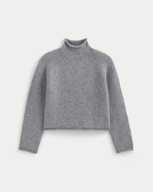 Alternative view of Rollneck Sweater | Heather Grey/Twist