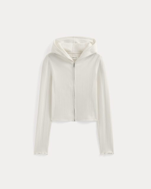 Alternative view of Lounge Rib Hoodie | Bone