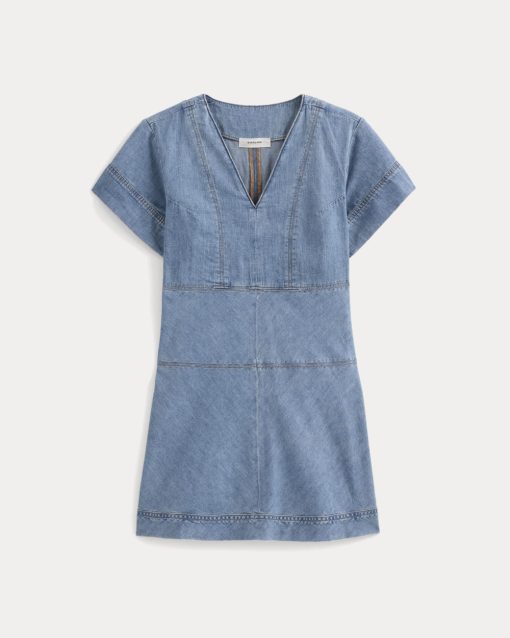 Alternative view of Denim Short-Sleeve Dress | Light Indigo