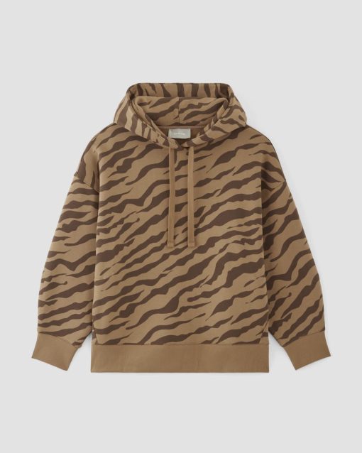 Alternative view of The ReTrack Hoodie | Cocoa Tiger Stripe