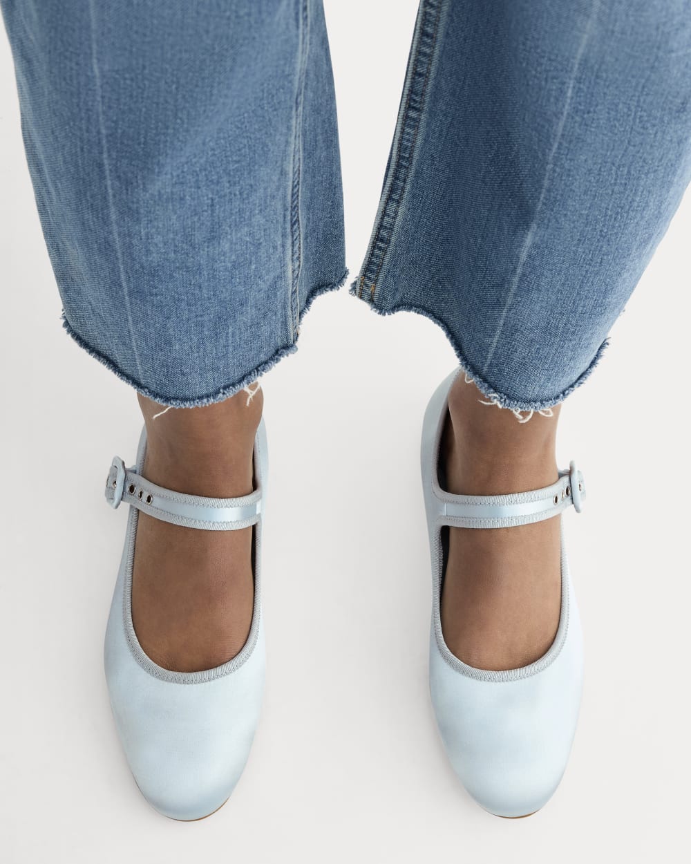 The Day Buckle Mary Jane | Robin Blue Satin - Image 6