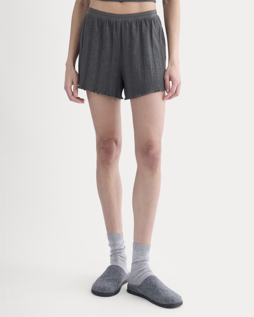 Lounge Rib Short | Heathered Soot - Image 3