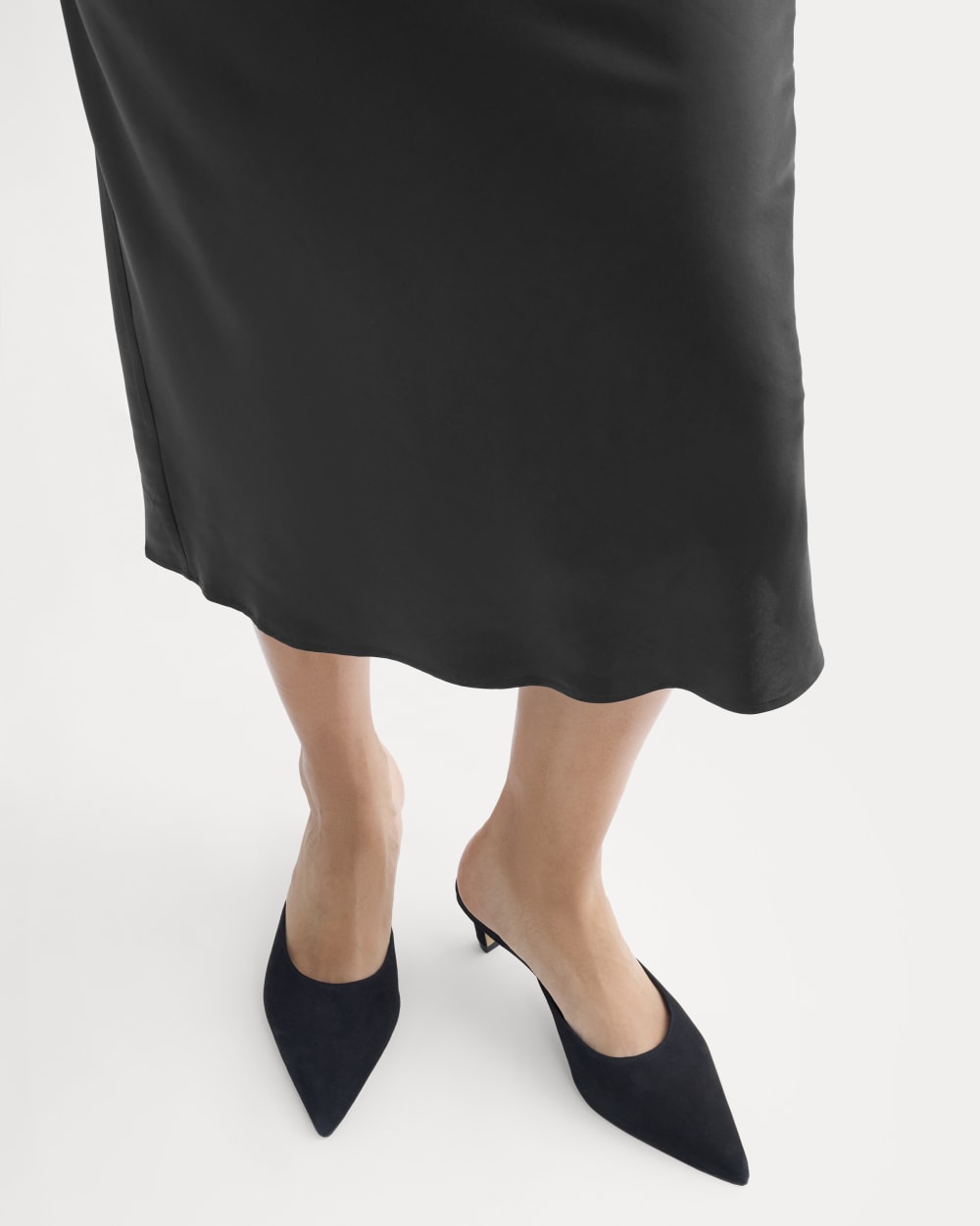 Slip Skirt in Silk Charmeuse | Black - Image 4