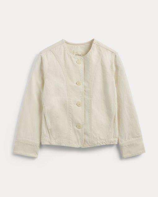 Alternative view of The Denim Barrel Jacket | Calico Ecru