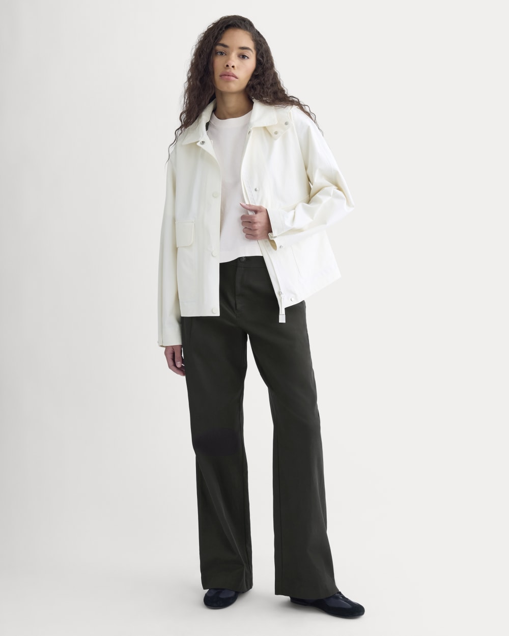 Re:Cycled Nylon Barrel Jacket | Bone - Image 3