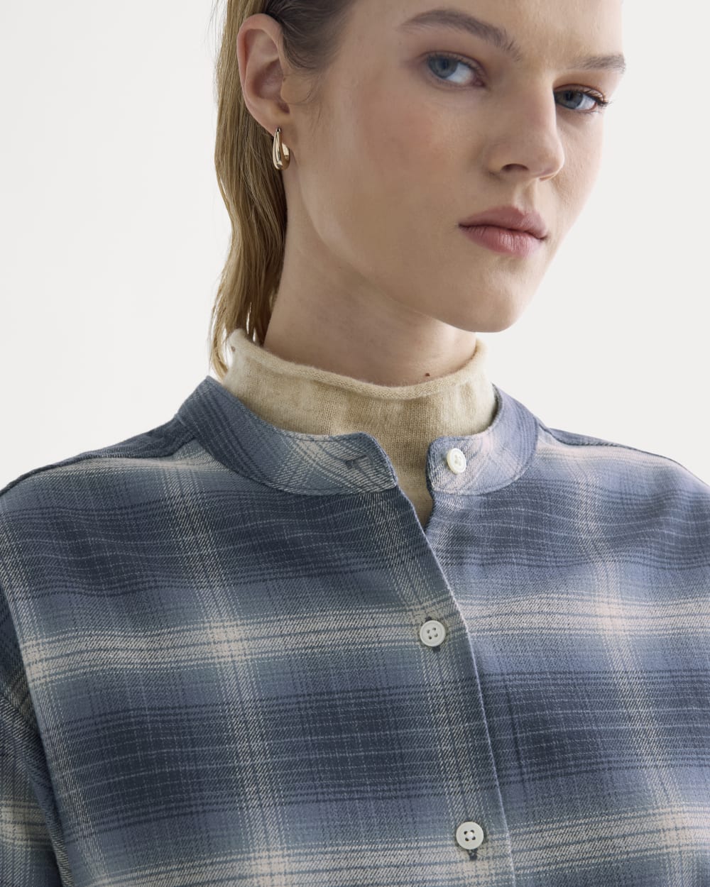 Flannel Shirt | Blue Ombre Plaid - Image 4